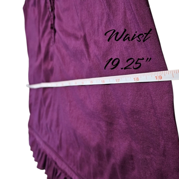 AEO Purple Ruffle Hem Tank Top Sz 4 Crochet Trim Boho Cottagecore 100% Cotton - Picture 11 of 12